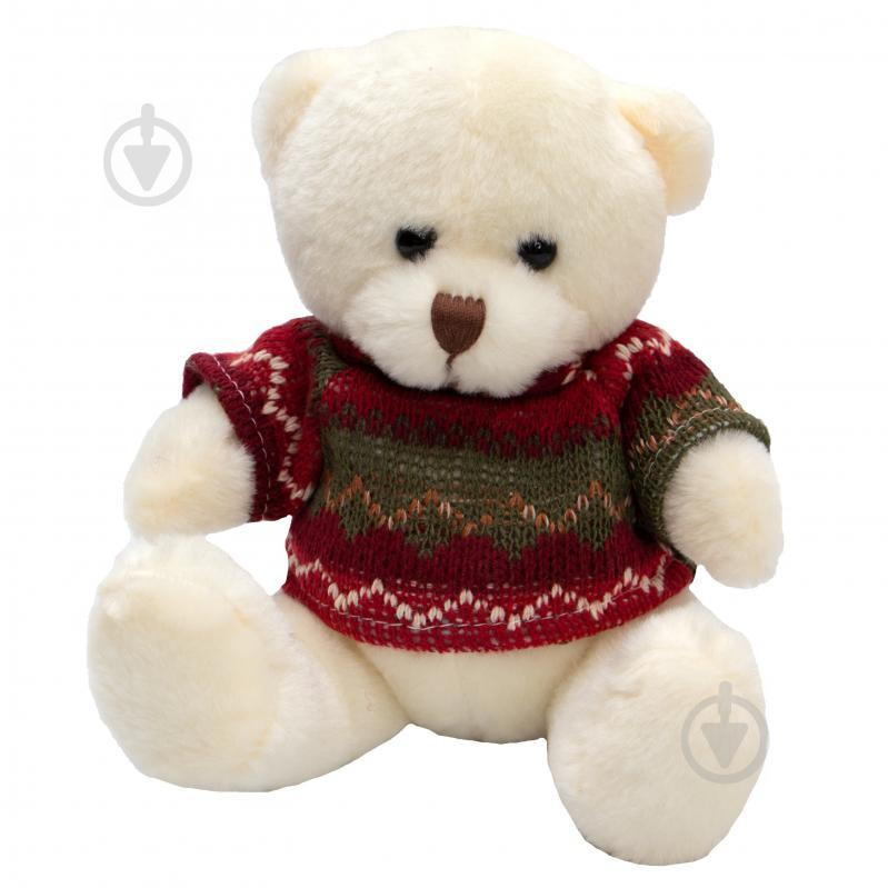 Devilon Мягкая игрушка  Медвежонок в свитере белый 15 см 395018 - зображення 1