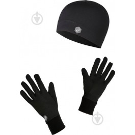 Asics Комплект женский (шапка + перчатки)  Running Pack 3013A035-001 XL Черный (8718837141613)