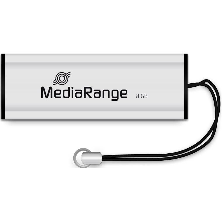 MediaRange 8 GB Slide USB 3.0 Silver (MR914) - зображення 1