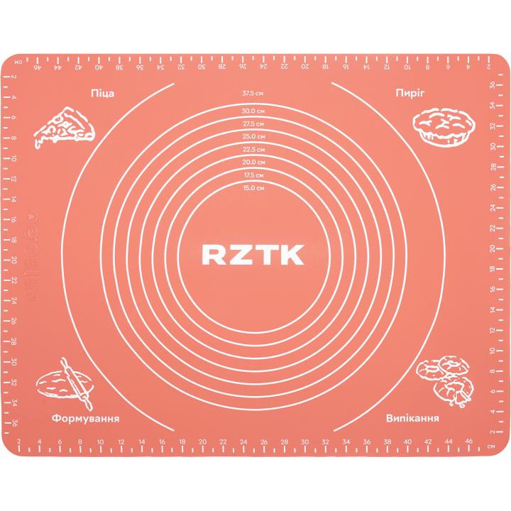 RZTK Коврик для формовки и выпечки теста  силиконовый 400х500 мм Coral (CM-170C) - зображення 1