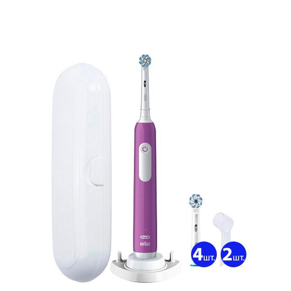 Oral-B D305 Pro Junior 6+ Purple Case Stande 5 насадок - зображення 1