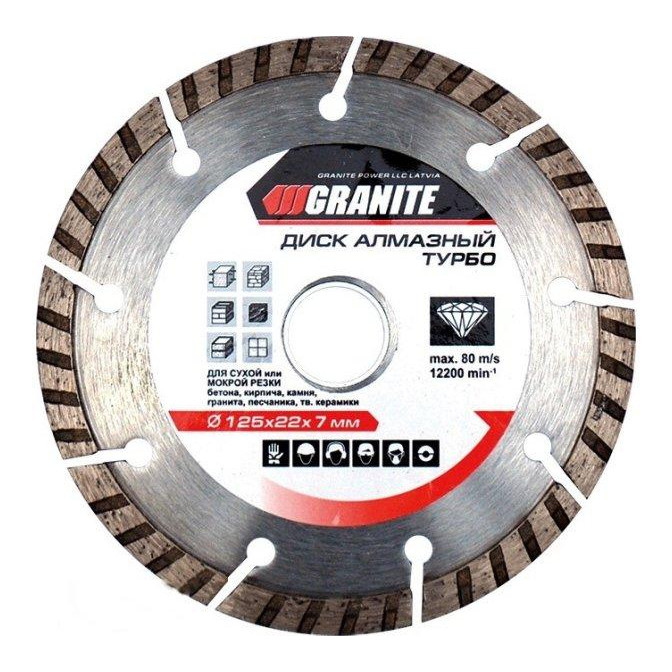 Granite Диск отрезной Granite Segmented Turbo 125 мм 9-01-125 - зображення 1