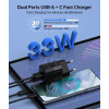 Choetech GaN USB-A/USB-C 33W QC3.0/PD/PPS (PD5006-EU-BK) - зображення 3