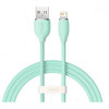 Baseus Jelly Liquid Silica Gel Fast Charging Data Cable USB to Lightning 2m Green (CAGD000106) - зображення 1