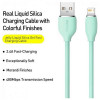 Baseus Jelly Liquid Silica Gel Fast Charging Data Cable USB to Lightning 2m Green (CAGD000106) - зображення 2