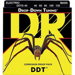 DR Струны для бас-гитары  DDT5-40 Drop-Down Tuning Light Bass 5-Strings 40/120