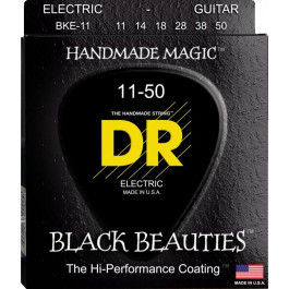 DR BKE-11 Black Beauties Heavy K3 Coated Electric Guitar Strings 11/50