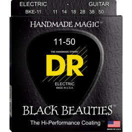   DR BKE-11 Black Beauties Heavy K3 Coated Electric Guitar Strings 11/50