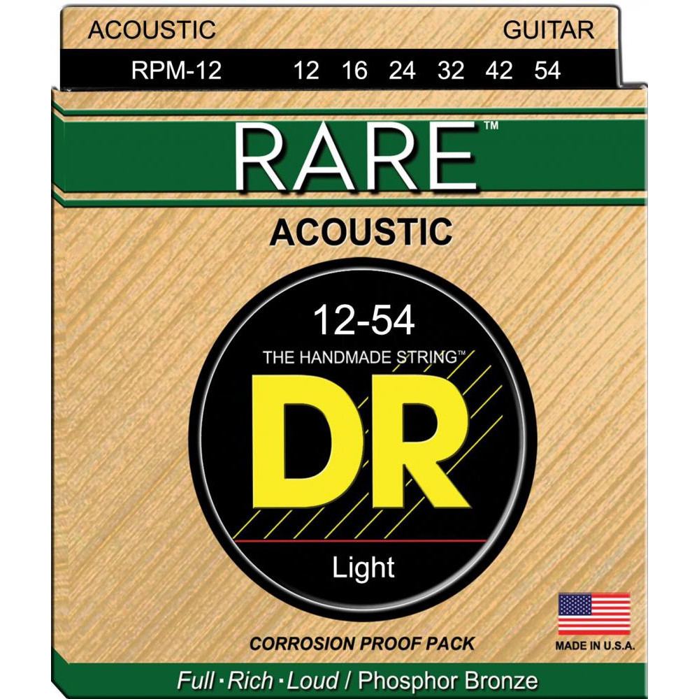 DR Струны для акустической гитары RPM-12 RARE (12-54) Medium - зображення 1