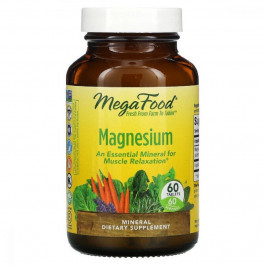 MegaFood Магний, Magnesium, MegaFood, 60 таблеток