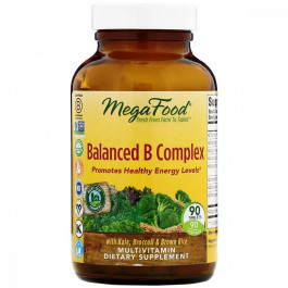MegaFood Сбалансированный комплекс витаминов В, Balanced B Complex, MegaFood, 90 таблеток