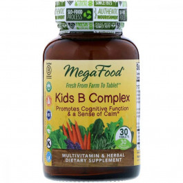 MegaFood Детский В-комплекс, Kids B Complex, MegaFood, 30 таблеток