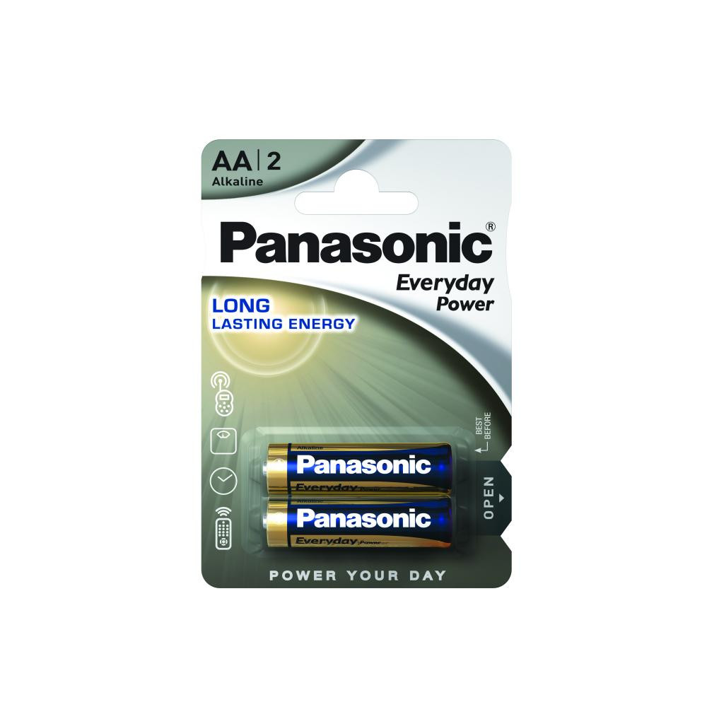 Panasonic AA bat Alkaline 2шт Everyday Power (LR6REE/2BR) - зображення 1