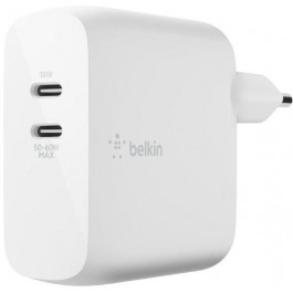 Belkin GAN (50+18W) Dual USB-С, white (WCH003VFWH)