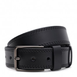 Borsa Leather Ремінь під джинси чоловічий шкіряний чорний  125v1fx63-black