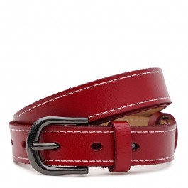 Borsa Leather Ремінь жіночий шкіряний червоний  CV1ZK-007r-red