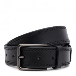 Borsa Leather Ремінь брючний чоловічий шкіряний чорний  115v1fx71-black