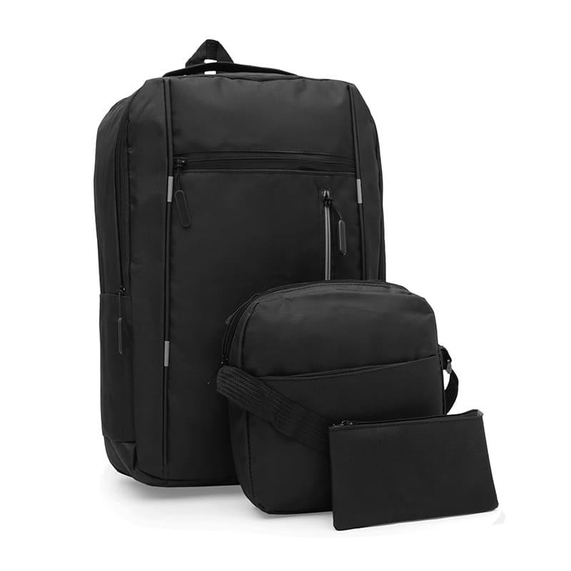 Monsen Сумка + рюкзак чоловіча чорна текстильна  C12227bl-black - зображення 1