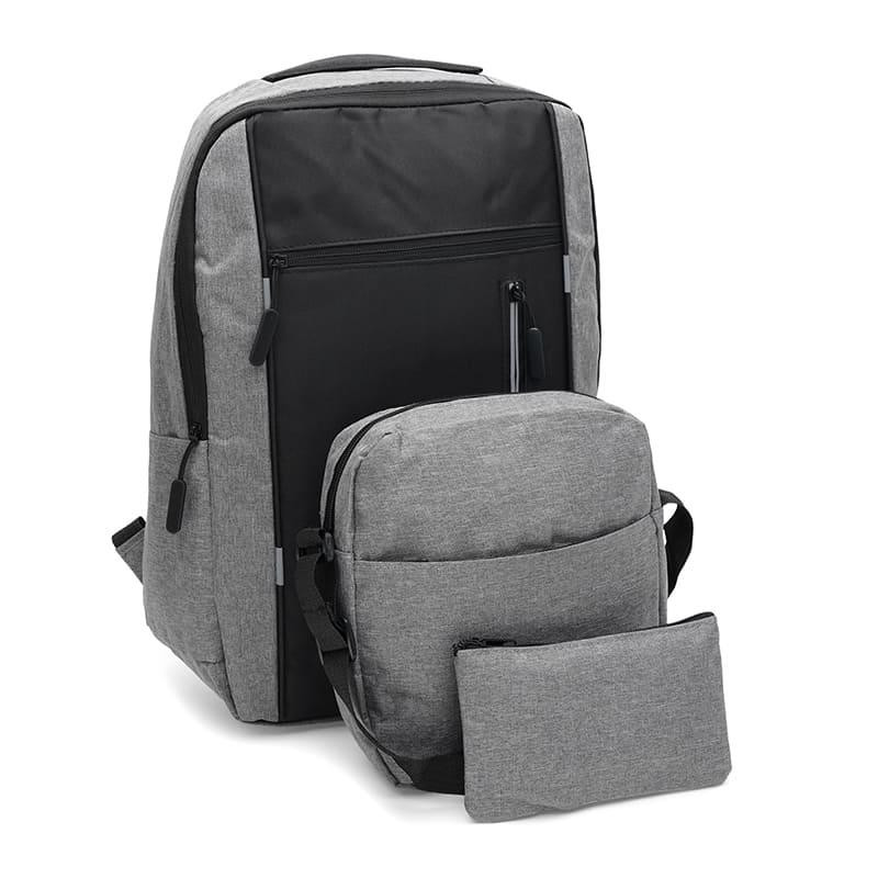Monsen Сумка+рюкзак чоловіча текстильна сіра  C12227gr-grey - зображення 1