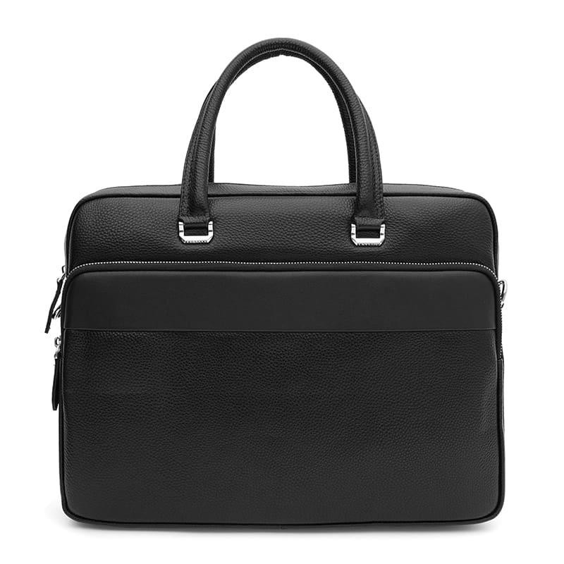 Borsa Leather Сумка-портфель чоловіча шкіряна чорна  K18820-1bl-black - зображення 1