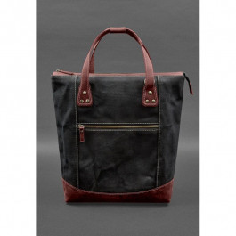 BlankNote Сумка-рюкзак жіноча текстильна бордова  BN-BAG-54-vin-kr