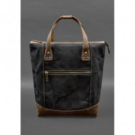 BlankNote Сумка-рюкзак жіноча текстильна темно-коричнева  BN-BAG-54-o
