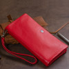 ST Leather Гаманець-клатч зі шкіри з кишенею для мобільного  19315 Червоний - зображення 9