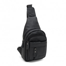 Keizer Чоловічий рюкзак шкіряний через плече чорний  K1223abl-black