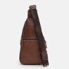 Keizer Чоловічий шкіряний рюкзак через коричневий плече  K1223abr-brown - зображення 3