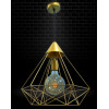 MSK Electric Потолочный подвесной светильник NL 0541G GRID, золотой (NL 0541 G) - зображення 2