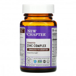 New Chapter Натуральный пищевой комплекс с цинком, Zinc Food Complex, New Chapter, 60 таблеток