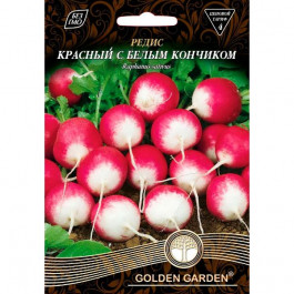 Golden Garden Насіння  редиска Червона з білим кінчиком 20г (4820164123089)