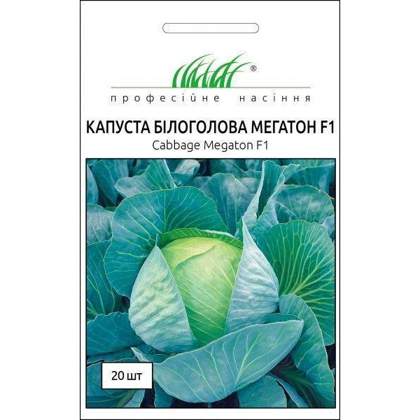 Професійне насіння Насіння Професійне насіння капуста білоголова Мегатон F1 20 шт. - зображення 1