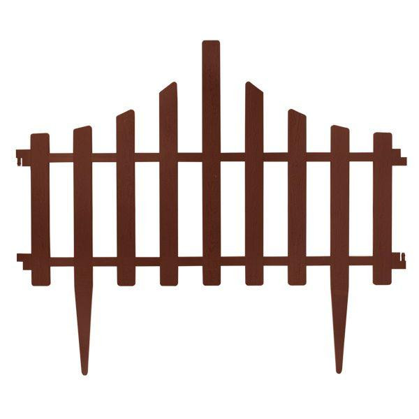 Алеана Огорожа для газону Парканчик (4 в 1) темно-коричневий 65x55 см (4823052307868) - зображення 1