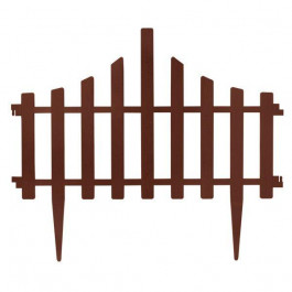 Алеана Огорожа для газону Парканчик (4 в 1) темно-коричневий 65x55 см (4823052307868)
