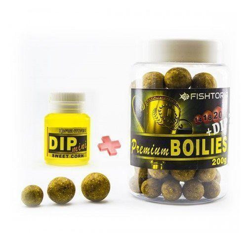 Fishtoria Бойлы Premium / 14-18-20mm 200g + Dip banana 20ml - зображення 1