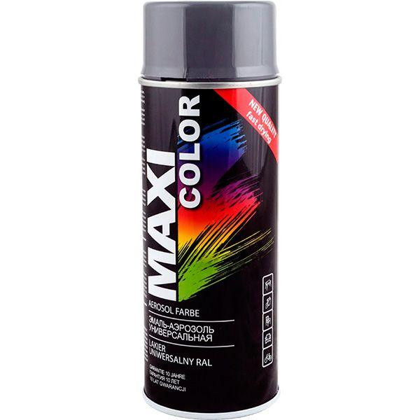 MAXI color Эмаль Maxi Color аэрозольная универсальная декоративная RAL 7024 графитовый серый глянец 400 мл - зображення 1