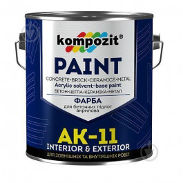 Art Kompozit Фарба для бетонних підлог АК-11 (Колір: Білий, Фасування: 2,8 кг, Блиск: Матовий )