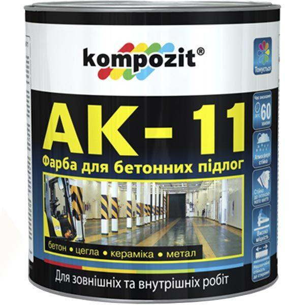 Art Kompozit Фарба для бетонних підлог АК-11 (Колір: Сірий, Фасування: 1 кг, Блиск: Матовий ) - зображення 1