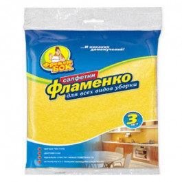   Фрекен Бок Серветка універсальна Фламенко 32х38 см см 3 шт./уп. желтыйкрасныйсиний (4620005731592)