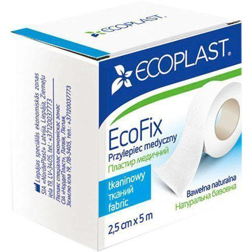 Ecoplast Лейкопластир  тканий EcoFix 2,5 см 5 м нестерильні - зображення 1