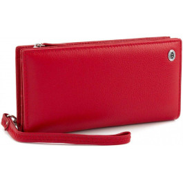 ST Leather Червоний жіночий гаманець великого розміру з автономним відділом під карти  (15382)
