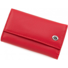 ST Leather Красная женская ключница вертикального типа из натуральной кожи  (14025) (ST002 red)