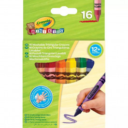 Crayola Mini Kids Набор треугольного воскового мела для малышей, 16 шт  256316.112