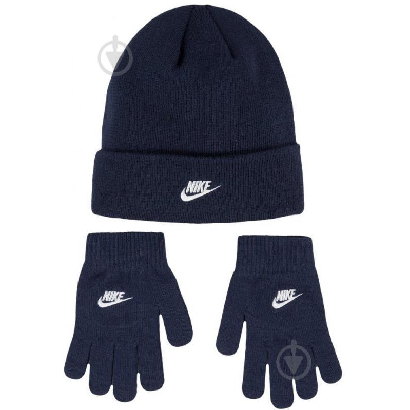 Nike Комплект шапка+рукавички  CLUB BEANIE/GLOVE SET 9A2961-695 р.one size синій - зображення 1