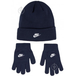 Nike Комплект шапка+рукавички  CLUB BEANIE/GLOVE SET 9A2961-695 р.one size синій