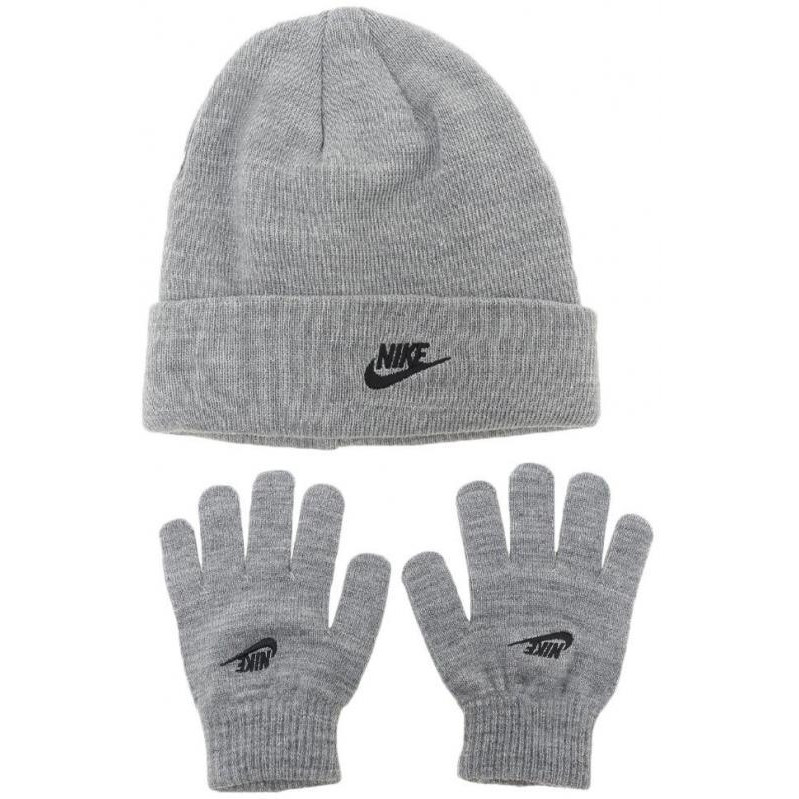 Nike Комплект шапка+рукавички  CLUB BEANIE/GLOVE SET 9A2961-042 р.one size сірий - зображення 1