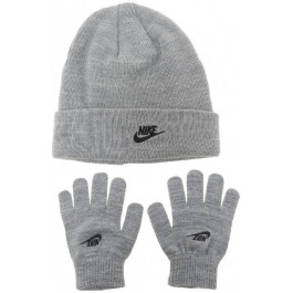 Nike Комплект шапка+рукавички  CLUB BEANIE/GLOVE SET 9A2961-042 р.one size сірий
