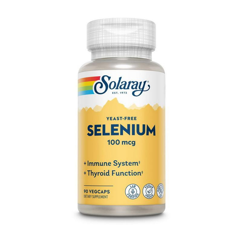 Solaray Selenium 100 mcg Yeast-Free 90 caps - зображення 1