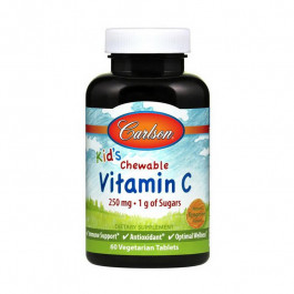 Carlson Labs Kid's Chewable Vitamin C 250 mg 60 tab